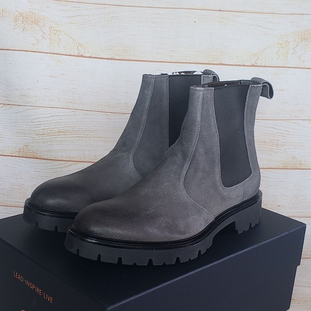 Good Man Brand Men's Modern City Chelsea Boots Charcoal Grey Size 10